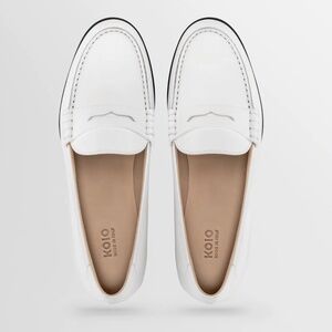 KOIO Women's Leather Brera Loafer, White